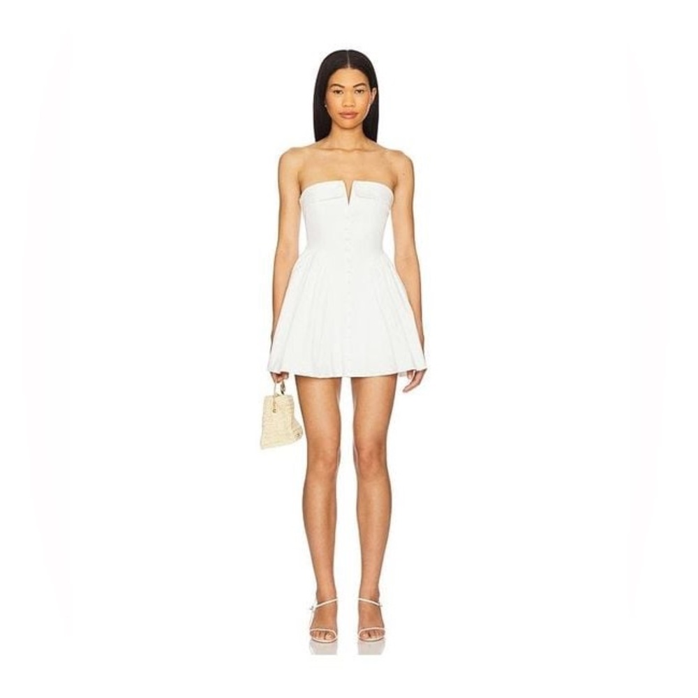 NWT More To Come Paola Mini Dress in White, Size Small